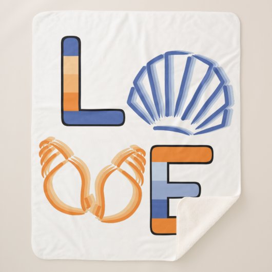 私の素晴らし愛：海 シェルパブランケット (正面)