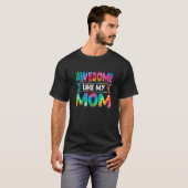 私の素晴らし母の家族の親のような可愛い絞り染めD Tシャツ (正面フル)