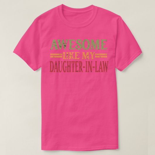 私の素晴らし義理の娘がおもしろいパパ父の Tシャツ (デザイン正面)