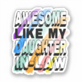 私の素晴らし義理の娘と同様にタイプカラーはっきりした シール (正面)