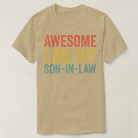 私の素晴らし義理の息子のように父親のおもしろい怒り Tシャツ (デザイン正面)