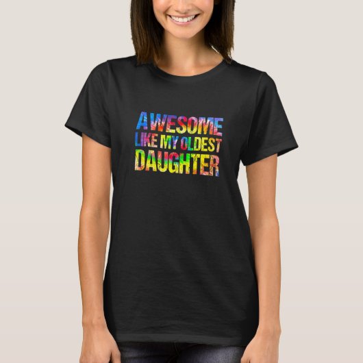 私の素晴らし長女の父の日のパパ Tシャツ (正面)