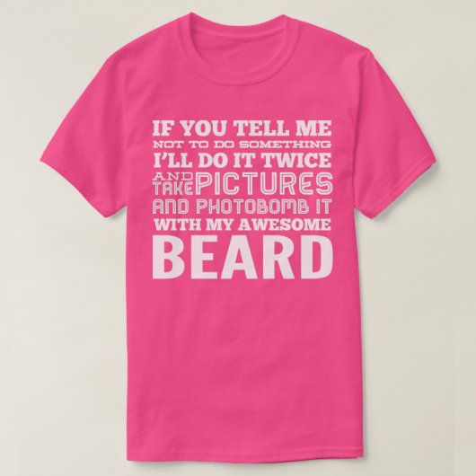 私の素晴らし髭 Tシャツ (デザイン正面)