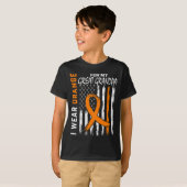 私の素晴らしGrandpa白血病がん認識度Fla Tシャツ (正面フル)