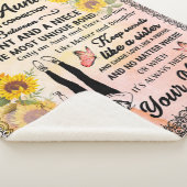 私の素晴らパーソナライズされたしいヒマワリ叔母の毛布に シェルパブランケット (3/4)