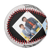 私の素朴パパへカスタムの4つの写真の父の日 野球ボール