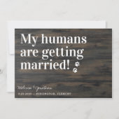 私の素朴人間結婚は、結婚している犬を得ている セーブザデート (正面)