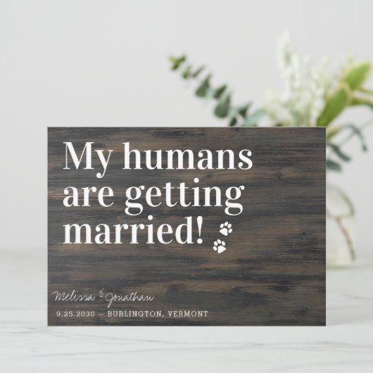 私の素朴人間結婚は、結婚している犬を得ている セーブザデート (スタンド正面)