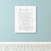 私の素朴家族のクリスチャンのサインの上の木の詩編91 キャンバスプリント (インサイチュ (ウッドフロア))