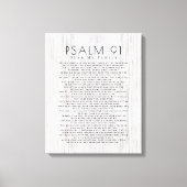 私の素朴家族のクリスチャンのサインの上の木の詩編91 キャンバスプリント (正面)