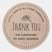 私の素朴小規模企業をサポートしてくれてありがとう ラウンドシール (正面)