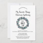 私の素朴物お気に入りのクリスマスパーティー 招待状 (正面)