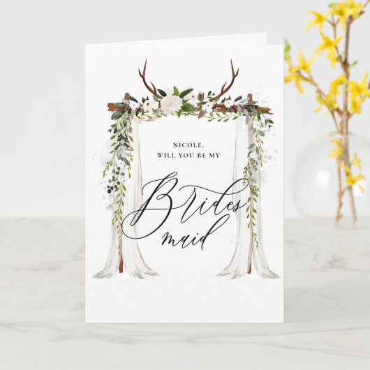 私の素朴花嫁 カード (黄色い花)