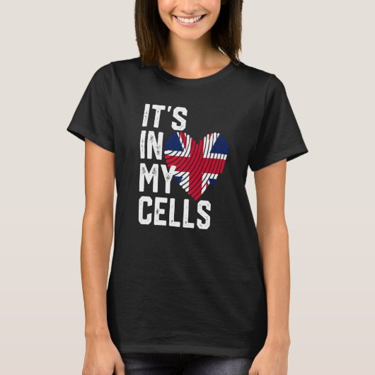 私の細胞の中にあるイギリス国旗ブリタン・ユニオン・エングル Tシャツ (正面)