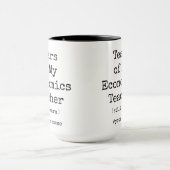 私の経済学先生の涙がまだ温おもしろいかい マグカップ (中央)