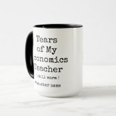 私の経済学先生の涙がまだ温おもしろいかい マグカップ (正面左)