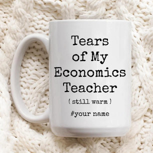 私の経済学先生の涙がまだ温おもしろいかい マグカップ