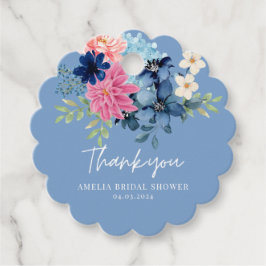 私の結婚前のお祝いの席で青いものを… ブライダルシャワーのプチギフト フェイバータグ