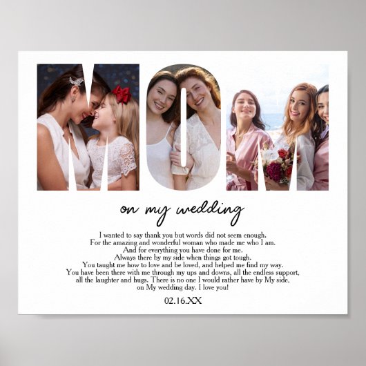 私の結婚式でミニマリストの母、ブライズマザー ポスター (正面)