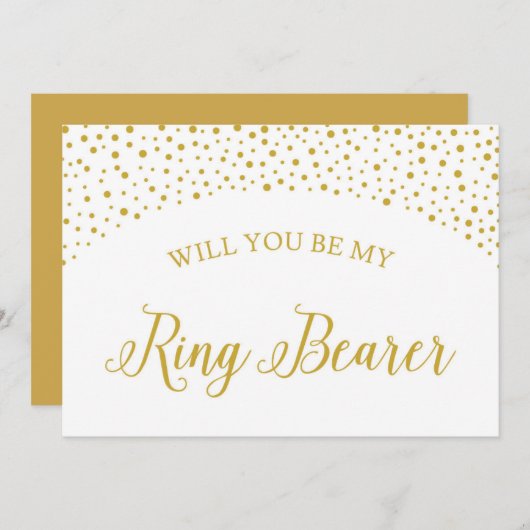 私の結婚式で指輪を運んで来る人の結婚式の提案カードです 招待状 (正面/裏面)