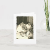 私の結婚式のためにあなた、お母さんおよびパパを、感謝していして下さい! サンキューカード (正面)