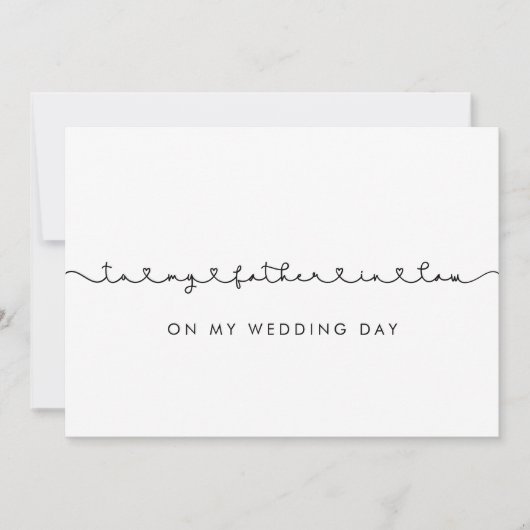 私の結婚式のデイカードで私の義理の父にかわいい 招待状 (正面)