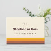 私の結婚式のデイカードで義理の母にレトロ 招待状 (スタンド正面)