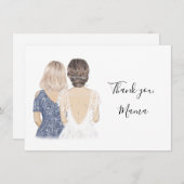 私の結婚式のデイカードにママありがとう 招待状 (正面/裏面)