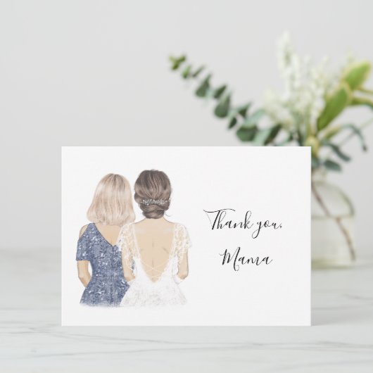 私の結婚式のデイカードにママありがとう 招待状 (スタンド正面)