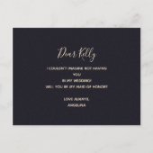 私の結婚式の伴娘になってくれる？ インビテーションポストカード (裏面)