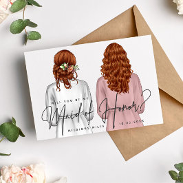 私の結婚式の伴娘になってくれる？ ガールズ・イン・ローブス V2 招待状