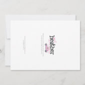 私の結婚式の伴娘になってくれる？ブライダルブーケ　ドレス　ケーキ　ブライダルメイド サンキューカード (裏面)