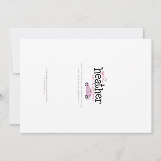 私の結婚式の伴娘になってくれる?ブライダルブーケ ドレス ケーキ ブライダルメイド サンキューカード (裏面)