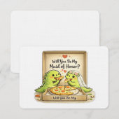 私の結婚式の伴娘になってくれる？ 結婚式の提案メッセージ 招待状 (正面/裏面)