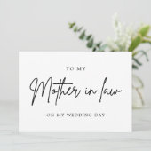 私の結婚式の日に姑にミニマル主義者 サンキューカード (スタンド正面)