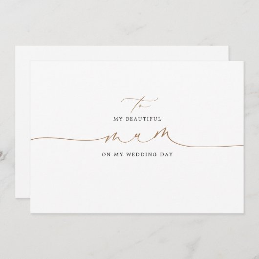 私の結婚式の日に母にエレガント (正面/裏面)