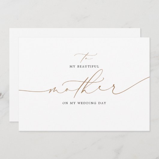 私の結婚式の日に母にエレガント (正面/裏面)