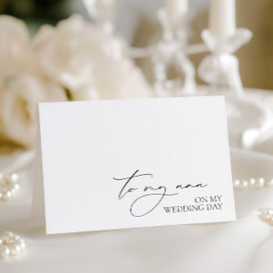 「私の結婚式の日に私のナンへ」メッセージカード サンキューカード