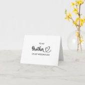 私の結婚式の日に私の兄に折り畳まれたカード カード (黄色い花)