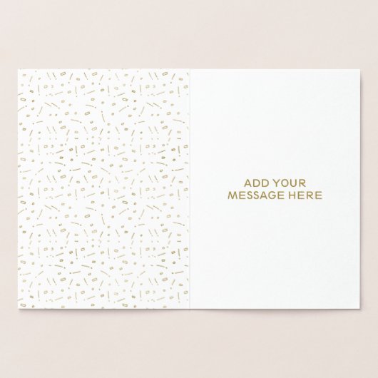 私の結婚式の日に私の妹に金箔 箔カード (内部)