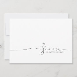 私の結婚式の日に私の新郎に可愛いメッセージ