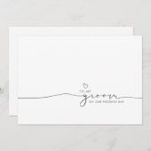 私の結婚式の日に私の新郎に可愛いメッセージ (正面/裏面)