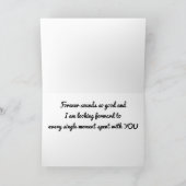 **私の結婚式の日に私の新郎**永遠の愛 カード (内部)