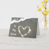 **私の結婚式の日に私の新郎**永遠の愛 カード (黄色い花)