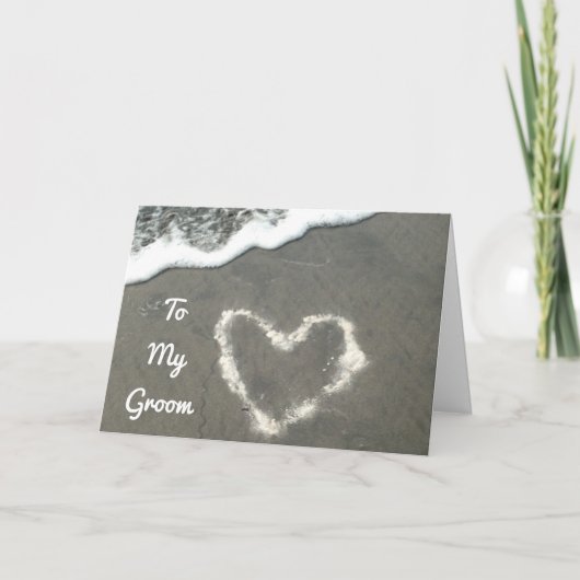 **私の結婚式の日に私の新郎**永遠の愛 カード (正面)