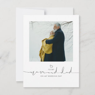 私の結婚式の日に私の母とパパにメッセージ写真