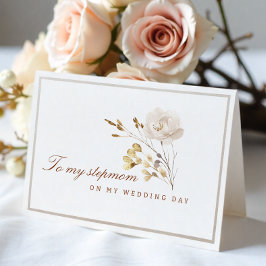 私の結婚式の日に私の継母に秋フローラカード サンキューカード