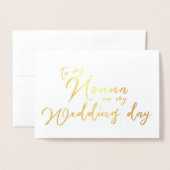 私の結婚式の日のフォイルのカードで私のノナに 箔カード (封筒付き正面)