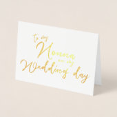 私の結婚式の日のフォイルのカードで私のノナに 箔カード (正面)