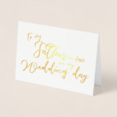 私の結婚式の日のフォイルカードで義理の父に 箔カード (正面)